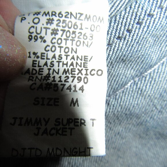 NWT TRUE RELIGION JIMMY SUPER T DENIM JACKET/IRREGULAR/SIZE MEDIUM! - Picture 3 of 11